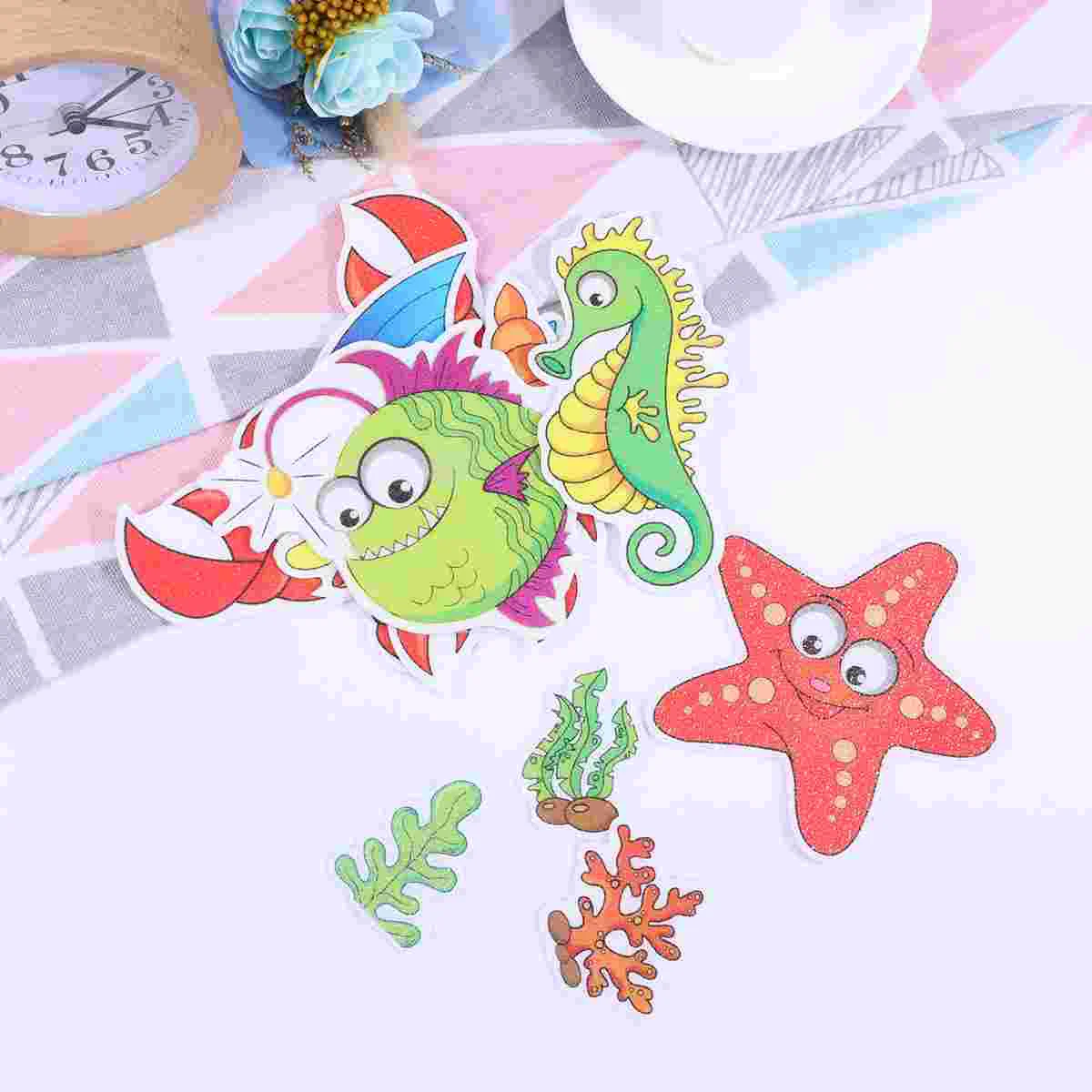 

Bathroom Anti-slip Stickers Waterproof PU Rubber Shrimp Crab Patterns Cartoon Household Room Bathtub Tape Sand Stickers A30