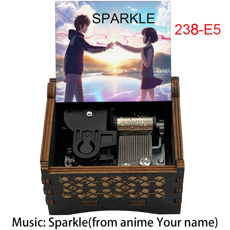 Sparkle 18 Note Mechanical Music Box Lullaby Your Name Kimi No Na Wa Theme Song for anime fans birthday Christmas Gift 5