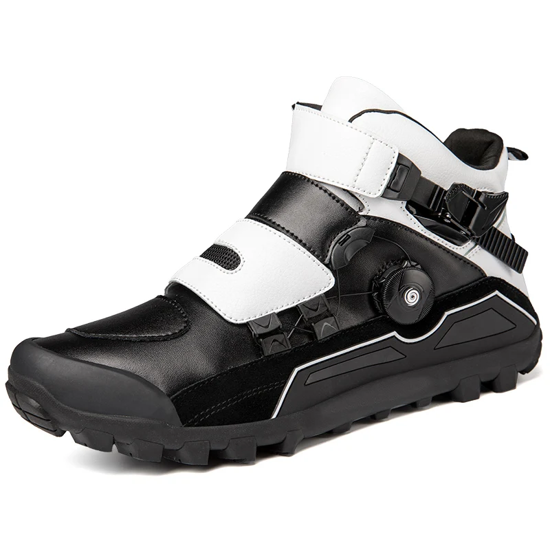 Motorcycle Riding Shoes for Men Waterproof and Anti-fall Motorcycle Boots Breathable Off-road Racing Shoes Equipment