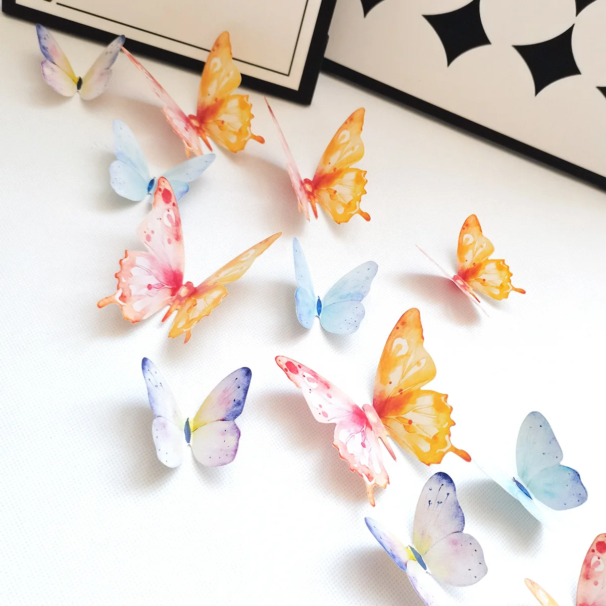 12pcs 3D Butterfly Wall Stickers DIY Art Decor Decals Craft Mural Sticker Decoration for Home Baby Live Room Party Kids Birthday