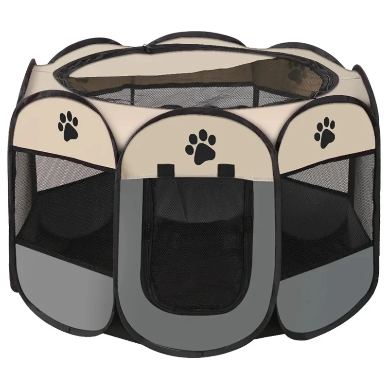 Octagonal pet enclosure pet tent oxford bunai scratch foldable dog cage dog cat maternity room Kennels, cat kennels dog kennel mat dog house