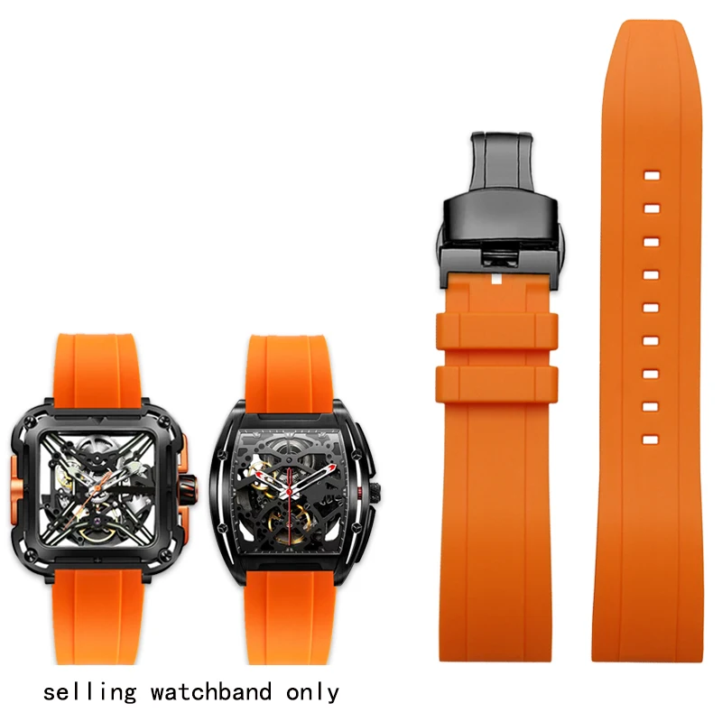 Quick release rubber wristband for CIGA design Xijia Men watch X series gorilla