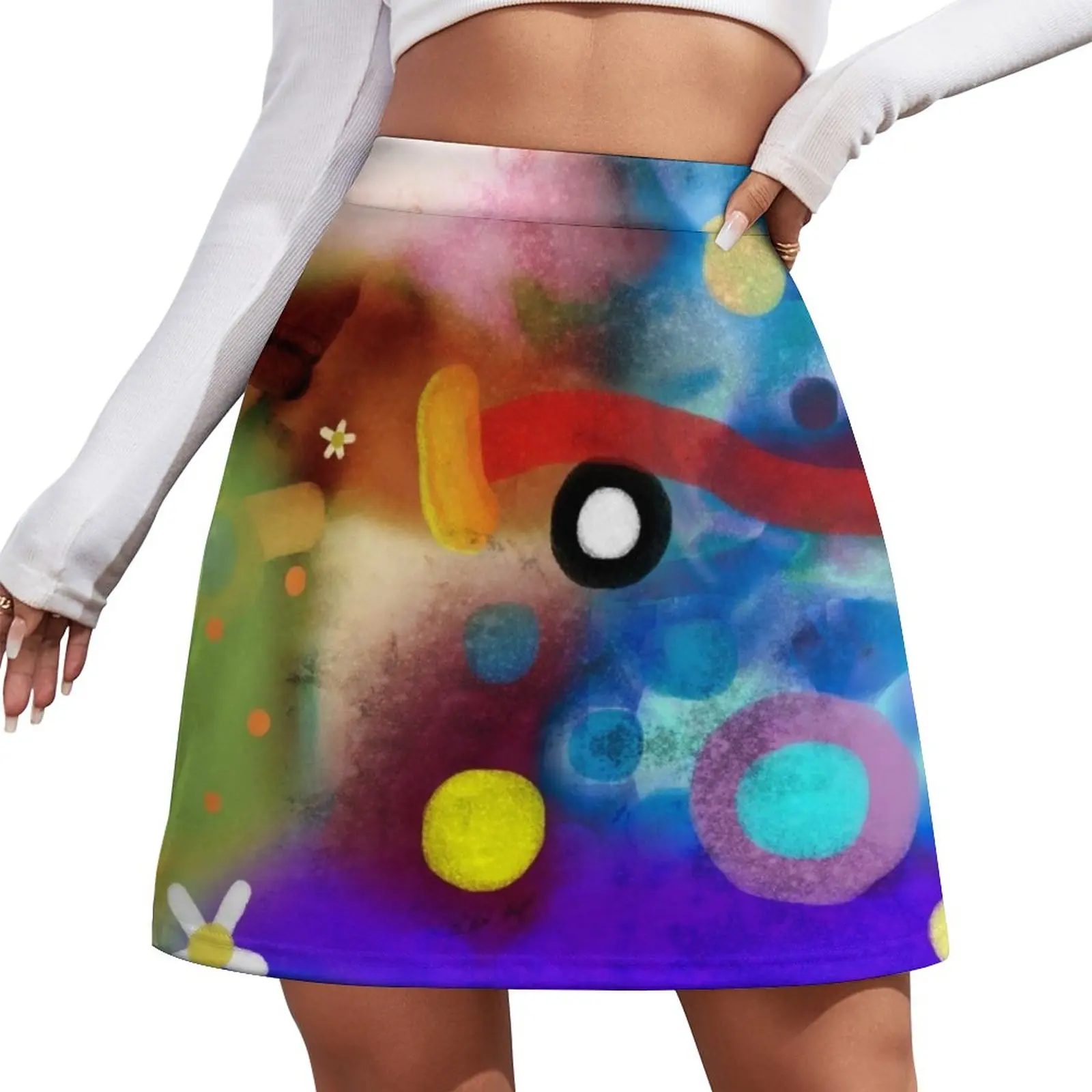 Rupydetequila Abstract Art Mini Skirt Summer women's clothing fairy core Woman clothing abstract art