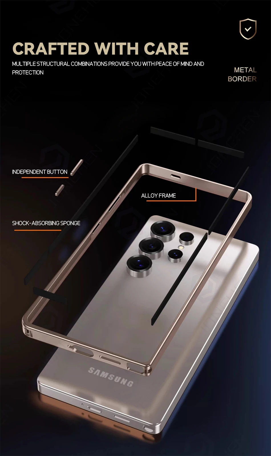 إطار معدني فاخر من الألومنيوم الخفيف لهاتف سامسونج...