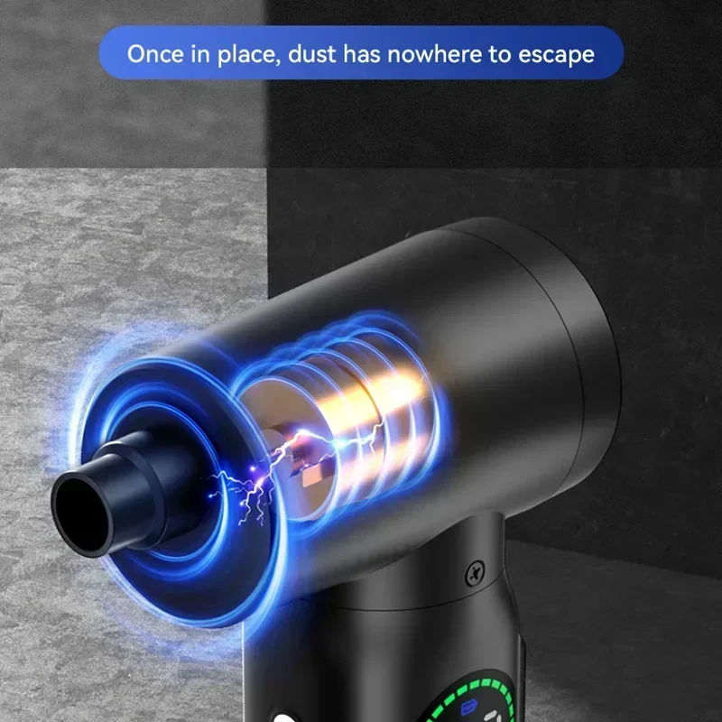 Xiaomi Mijia Wireless Air Duster Dust Blowing Digital Portable LED Light 2 in 1 Blower Vacuum Cleaner Cordless