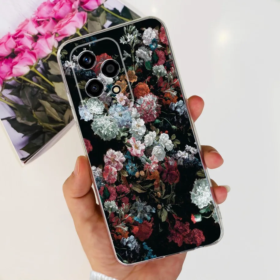 Floral Transparent Soft Silicone Phone Case - Protective Bumper