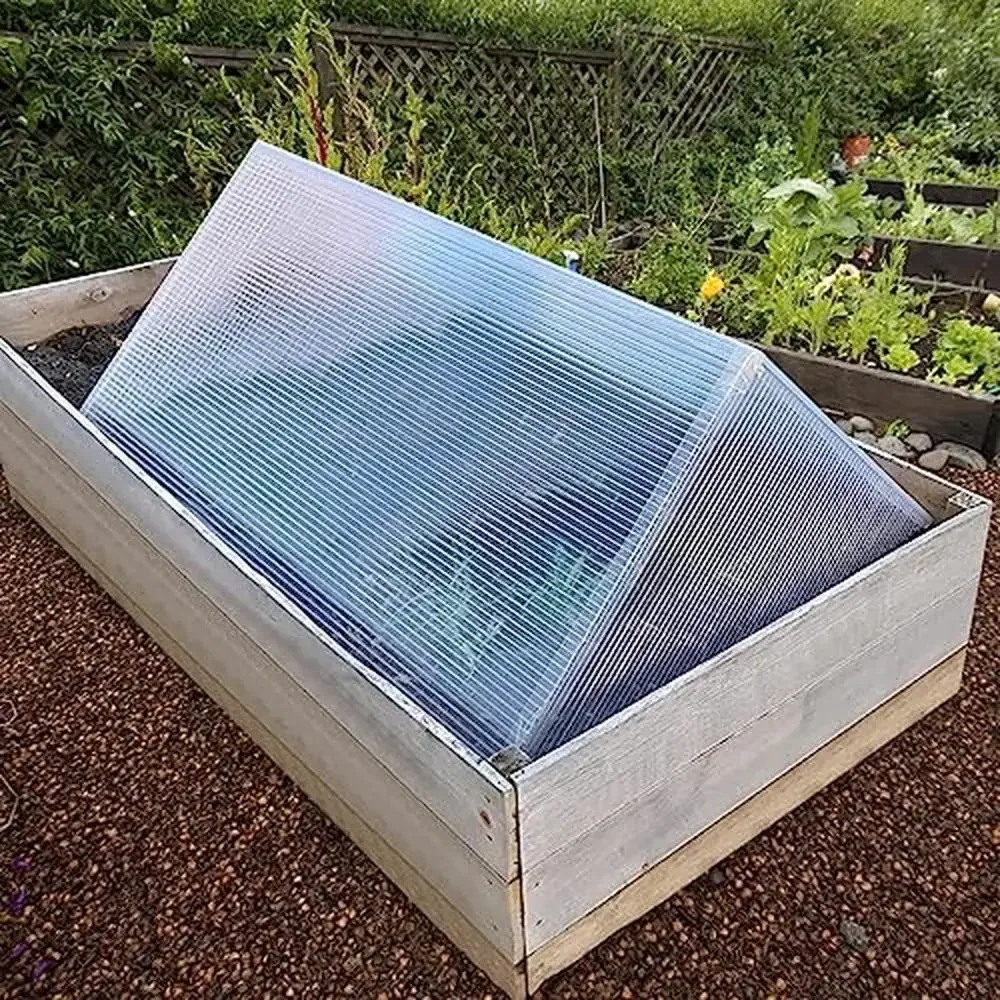 14PCS Twin-Wall Greenhouse Panels 4' x 2' x 0.32'' Shatterproof Polycarbonate Sheets All-Weather Outdoor Use Ideal Plant Growth 5