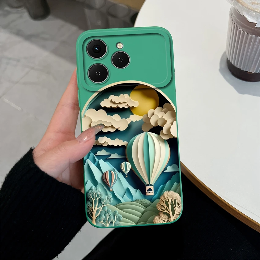 Cute Chubby Girls Pattern Shockproof Silicone Phone Case with Screen Protector