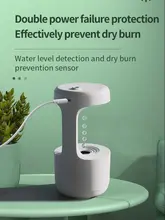  800ML Anti Gravity USB Air Humidifier Ultrasonic Air Purifier Levitating Water Drops Mist Maker Fogger Perfume LED Display Light 