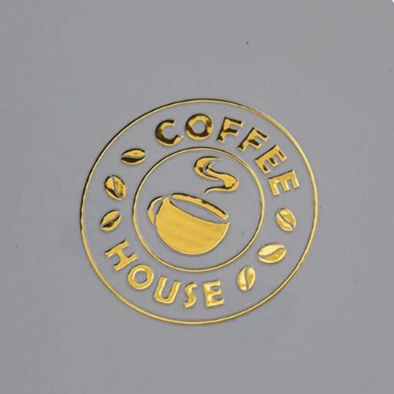 Transfer 3D Stickers Metal Gold Labels UV Color Decal Personalized Brand Name Waterproof Invitation Card New