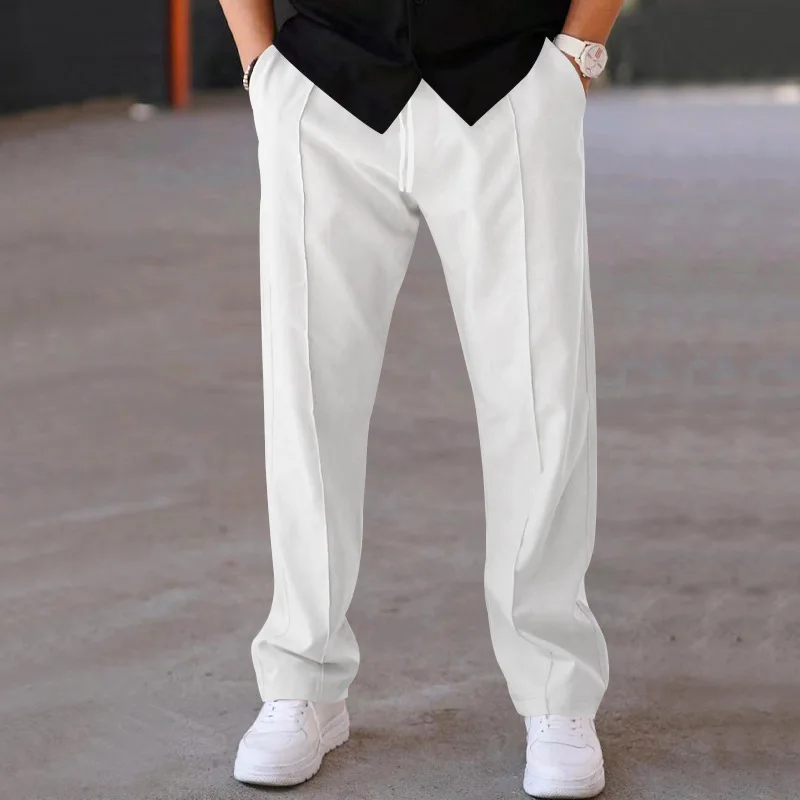 2025 Casual pants Men Straight Thin Pants Fashion Loose Trousers