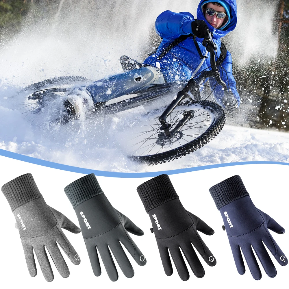 Winter gloves waterproof thermal touch panel mens ladies windproof warm gloves cold weather flexible lightweight