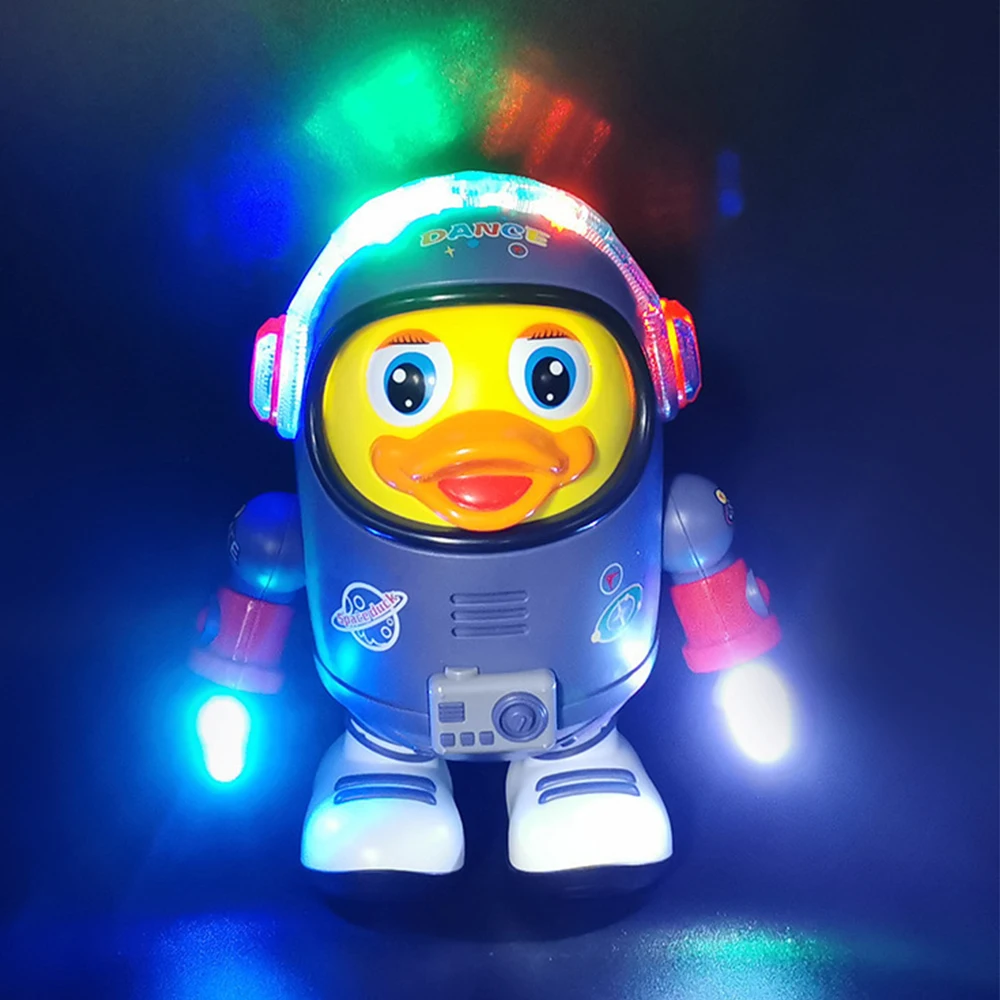 

Electric Robot Duck Toys Dancing Walking Space Duck Educational Toy With Music Light Play Interactive Singing Toys For Kids Gift