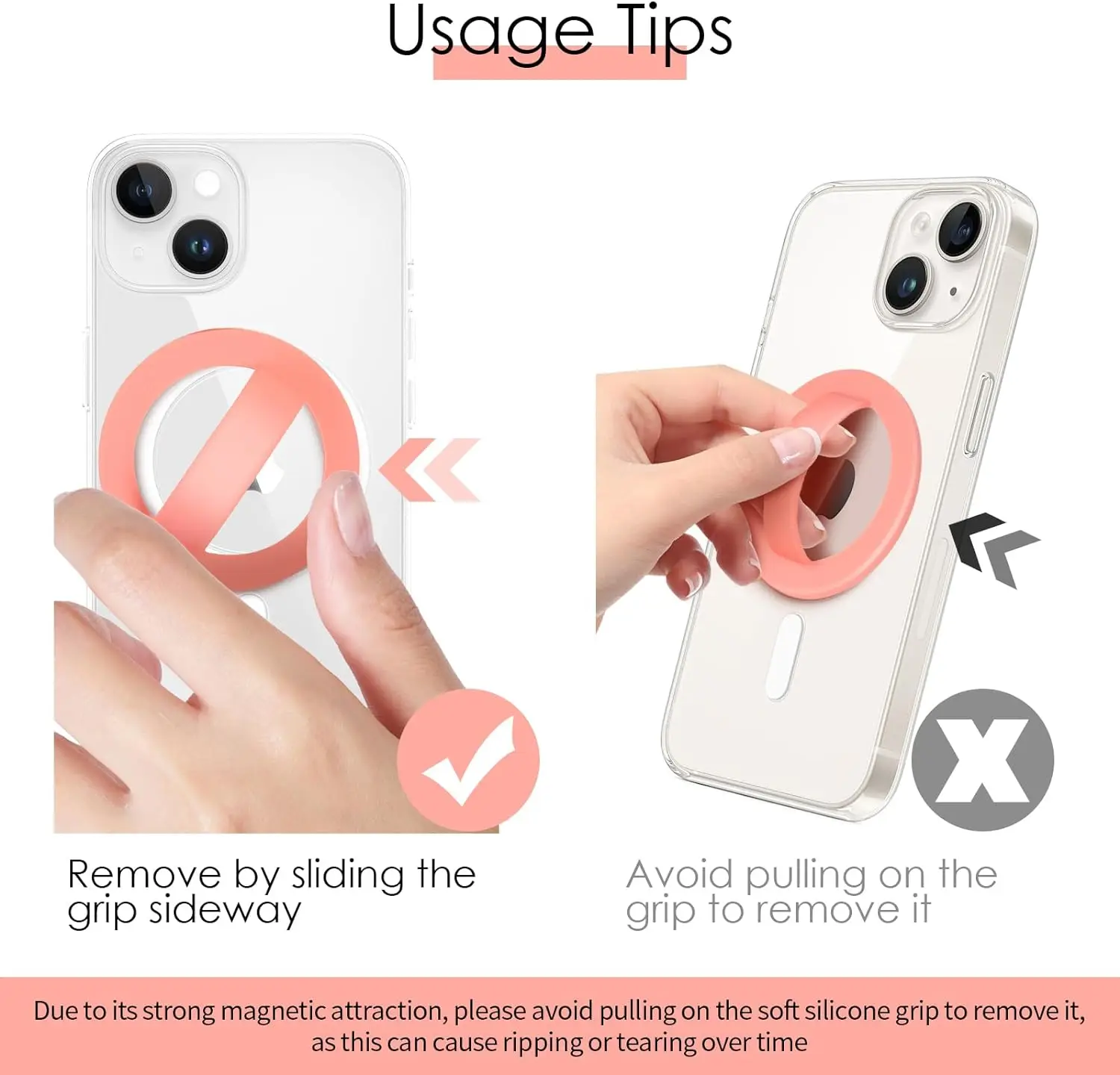 Phone Grip Phone Holder Silicone Magnetic Silicone Comfy Ring Grip