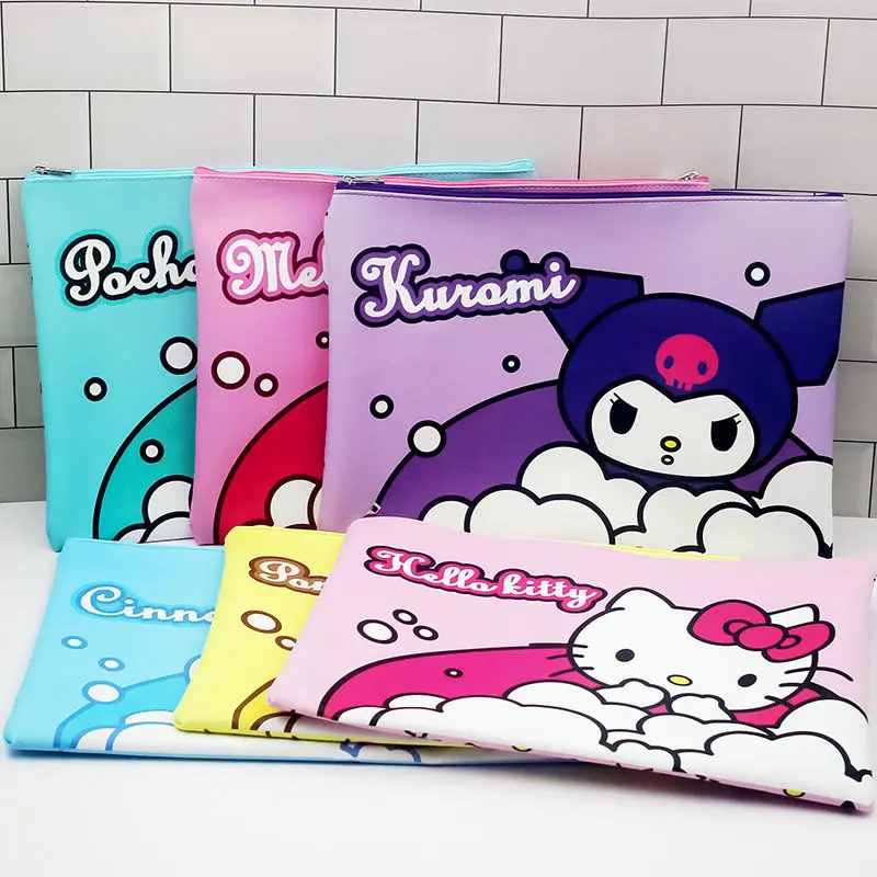 

Sanrio, Hello Kitty водонепроницаемая сумка для файлов с мультипликационным рисунком Kuromi My Melody Cinnamoroll A4 A5, вместительная сумка для хранения