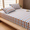 2025 New All-cotton Yarn-dyed Single Bed Hat Printed Checked Washed Mattress Cover Wrap Bed Cover 360 Degrees with Elastic 3