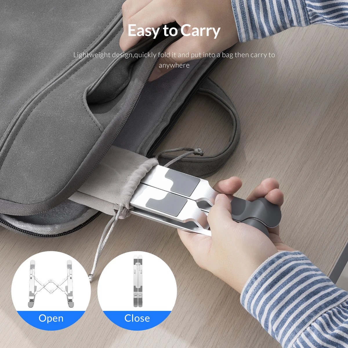 ORICO 노트북 스탠드 접이식 노트북 홀더 MacBook 태블릿 베이스 스탠드용 휴대용 조절식 알루미늄 컴퓨터 모니터 홀더