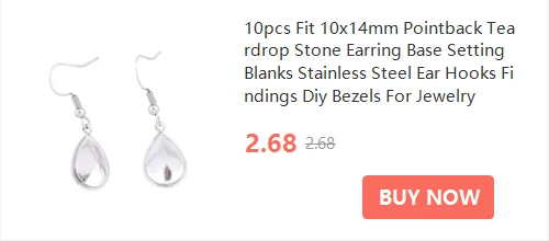 10pcs Moon Charm Earring Base Blanks Fit 10mm 12mm Cabochon Earrings Bezel Setting Trays Diy Jewerly Accessories