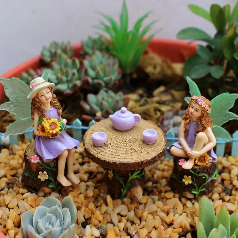 

Fairy Garden Fairies Miniature Garden Fairies Figurines Outdoor Little Fairy Girls Small Fairies Ornaments Fairy Garden Statue