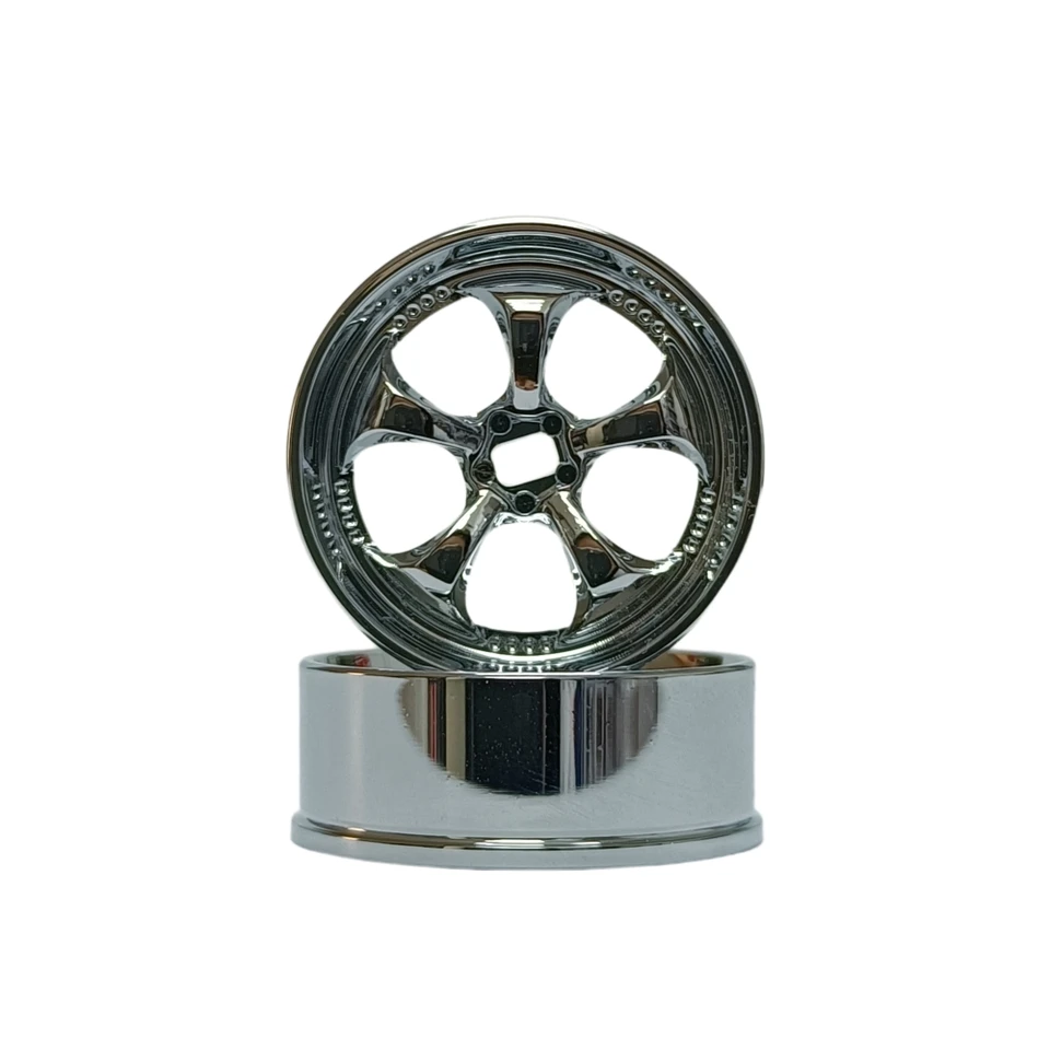 ミニッツ　ホイール GT55 ラジコン ホイール ミニレース用シルバーメタルホイール,MINI-Z awd,od 22mm, GT55-VSKF, 2個