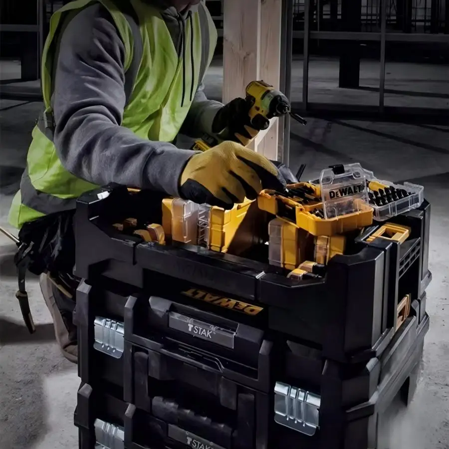 DEWALT 1PCS 대형 터프 케이스 도구 케이스 도구 상자 부품 보관 상자 전동 공구 액세서리 NO.N542474/DT70839