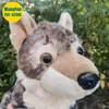 Grey Wolf Plush Toy Lobos High Fidelity Coyote Plushie Wolf Peluche Lifelike Stuffed Animals Simulation Doll Kawai Toy Gifts Kid 4