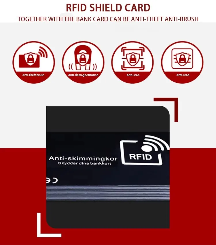 RFID Blocking Card Security Debit Credit Card Passport Protector Blocker NFC Signal Blocking ID ATM Guard Cardholder Sleeve