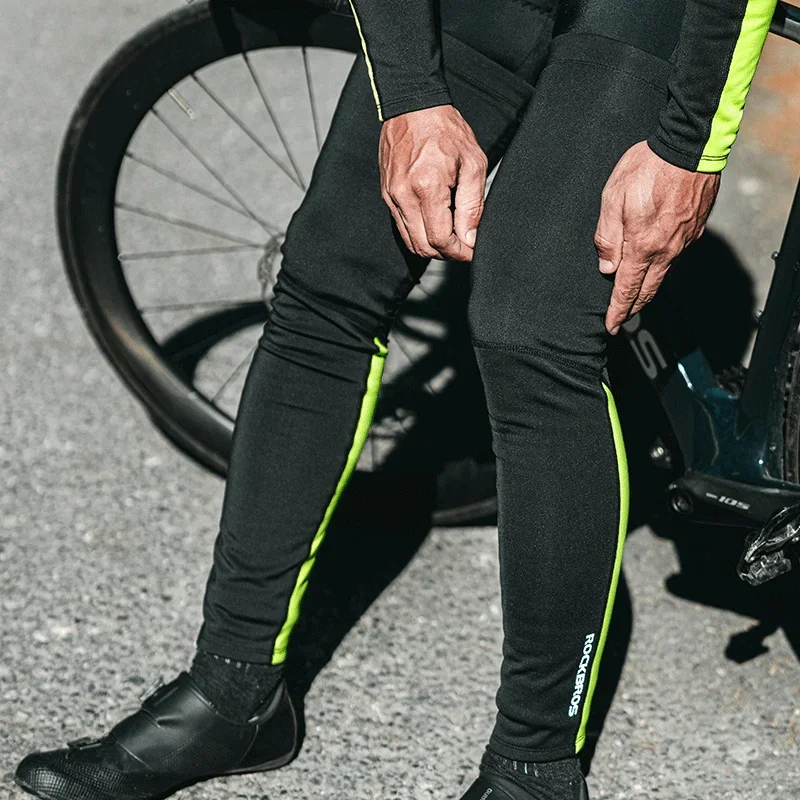 ROCKBROS Winter Leg Warmer Thermal Warm Cycling Sleeves Leg Warmers Men Women Fleece Arm Leggings Running Motorcycle Warmers 4