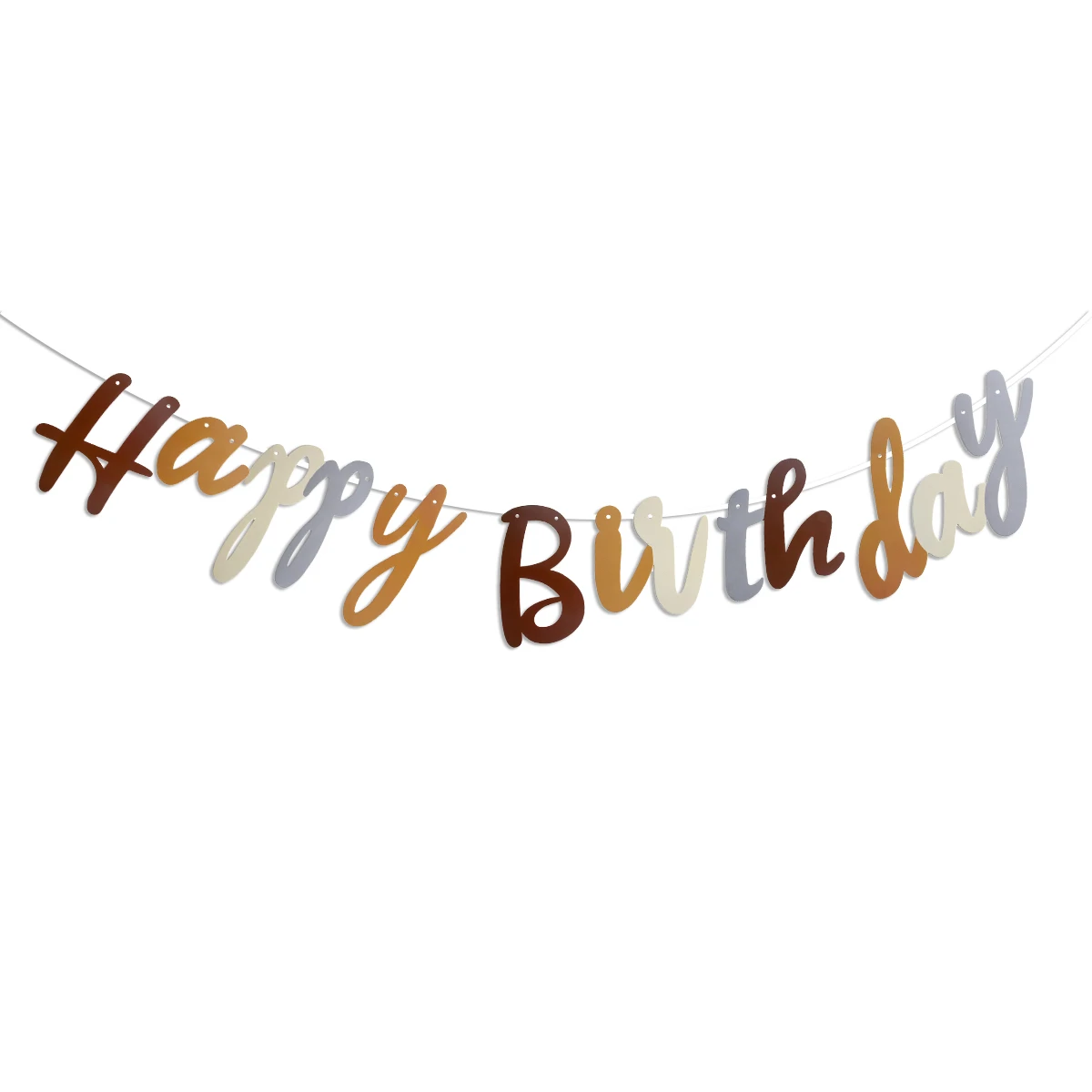 Bear Happy Birthday Banner – Cute Cartoon Bear & Paw Print Garland, Pre-Assembled, Cardboard, For Kids Parties - View #9