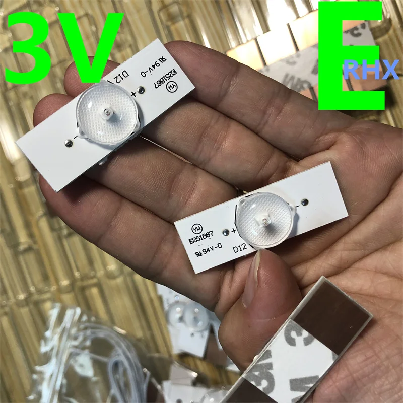 3V 6V Square lens aluminum lamp strip Concave Lens for LED Backlight Strip Repair TV Hisense TCL Konka Skyworth led strip