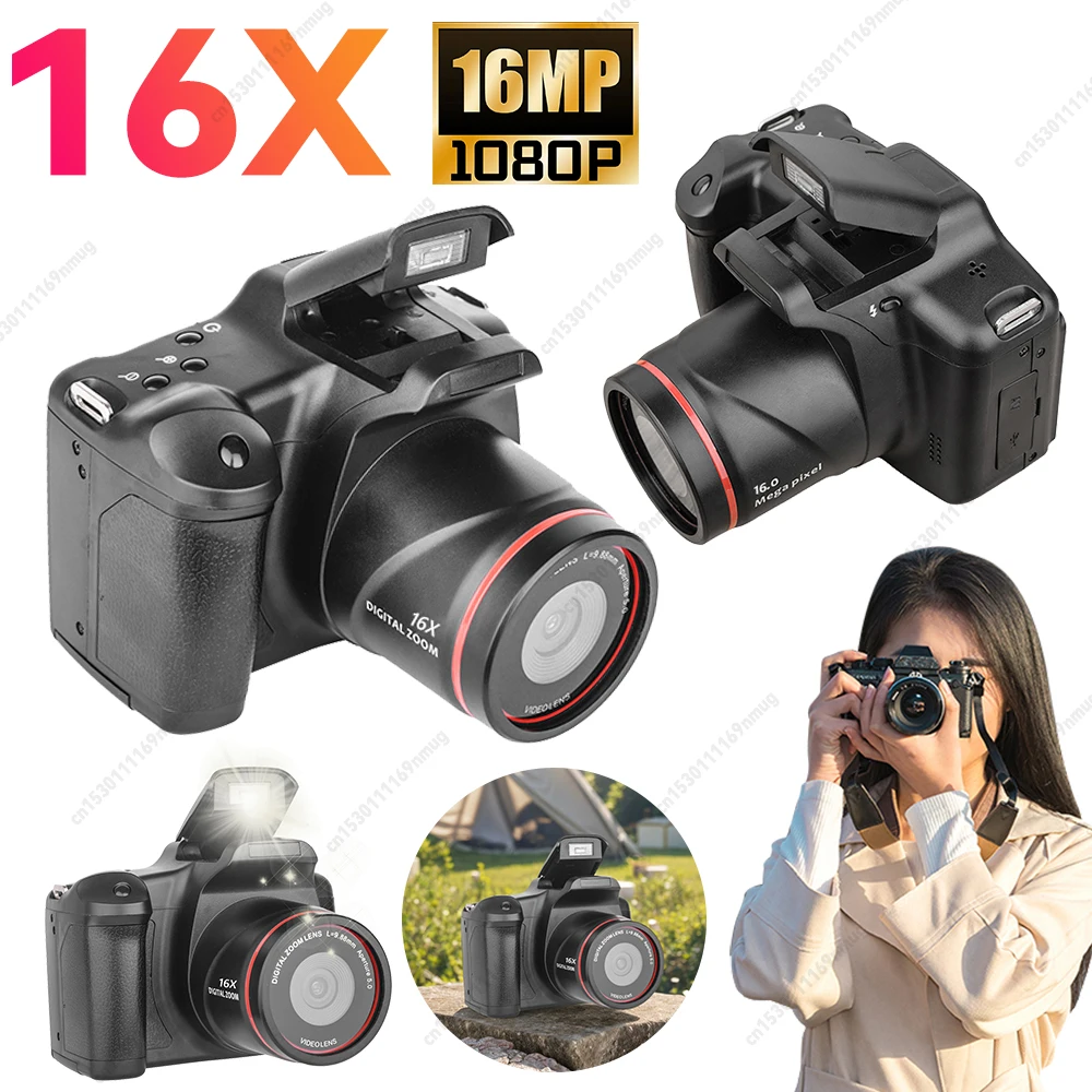 1080P 16MP High Pixel DSLR Camera 16X Zoom Digital Camera With 2.4-Inch LCD Video Recorder Outdoor Travel Camera Artifact