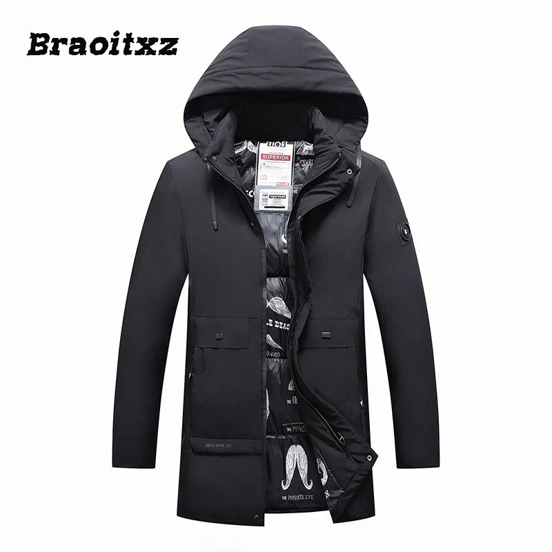 

2023 New Men Autumn Winter Fashion Casual Business Gentleman Keep Warm Jacket Coats Windproof Waterproof Detachebale Hooded