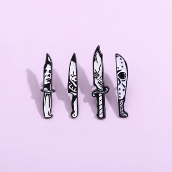 Horror Movie Dagger Enamel Pins Brooches Lapel Badge 4