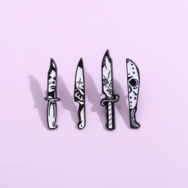 Horror Movie Dagger Enamel Pins Brooches Lapel Badge 4