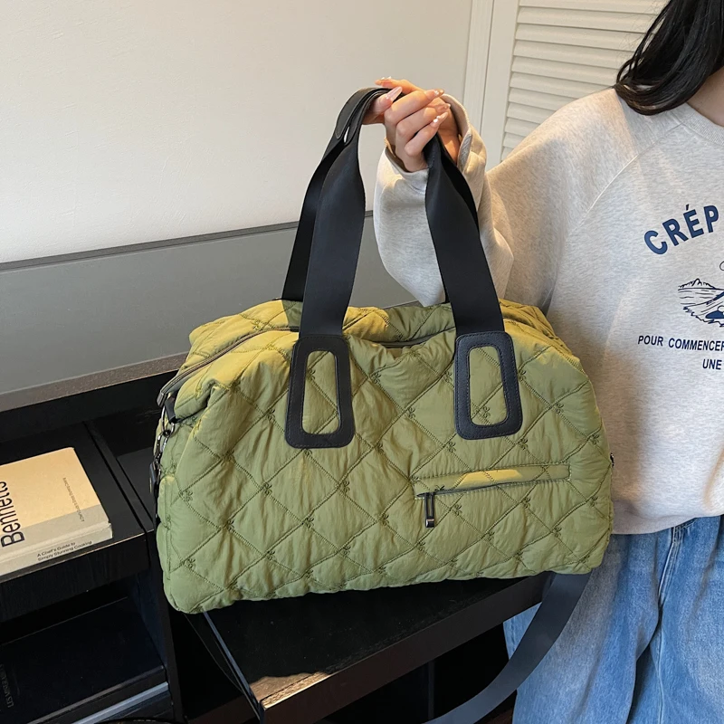 Modische Puffertaschen, luxuriöse Designer-Stepp-Umhängetasche für Damen, 2025, neue gepolsterte Handtasche, Übergröße, Nylon, Reise-Umhängetasche