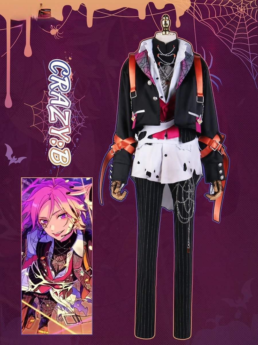 Ensemble Stars!! CRAZY:B Panic-stricken Spider Kohaku Oukawa Cosplay Costume