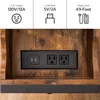End Tables, Side Table with Charging Station, Flip Top Nightstand with USB Ports and Outlets, Bedside Tables with Shelf Spaces 6