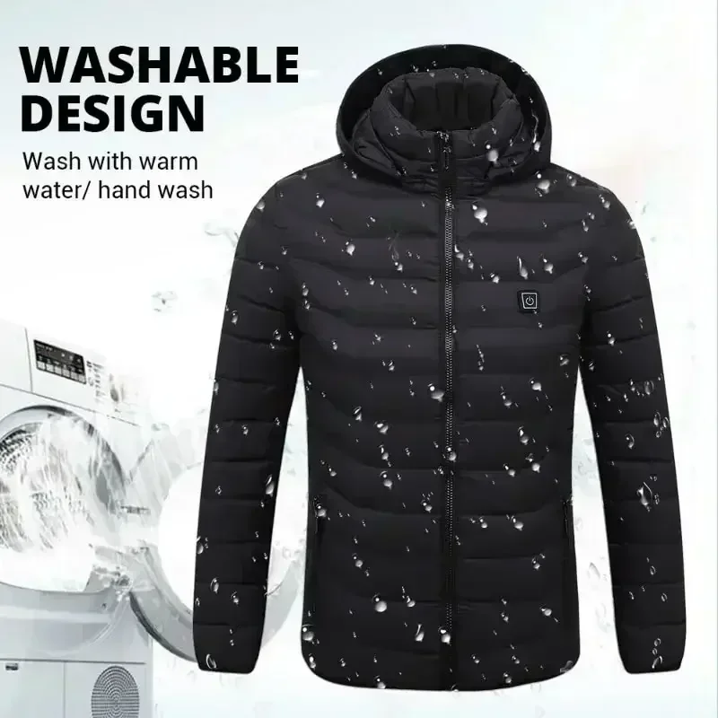 25/21areas Heated Jacket Men Women Winter Usb Electric Heating Parka Smart Heating Clothes New Snow Waterproof Down Cotton Coats down jacket,women jacket,mens jacket