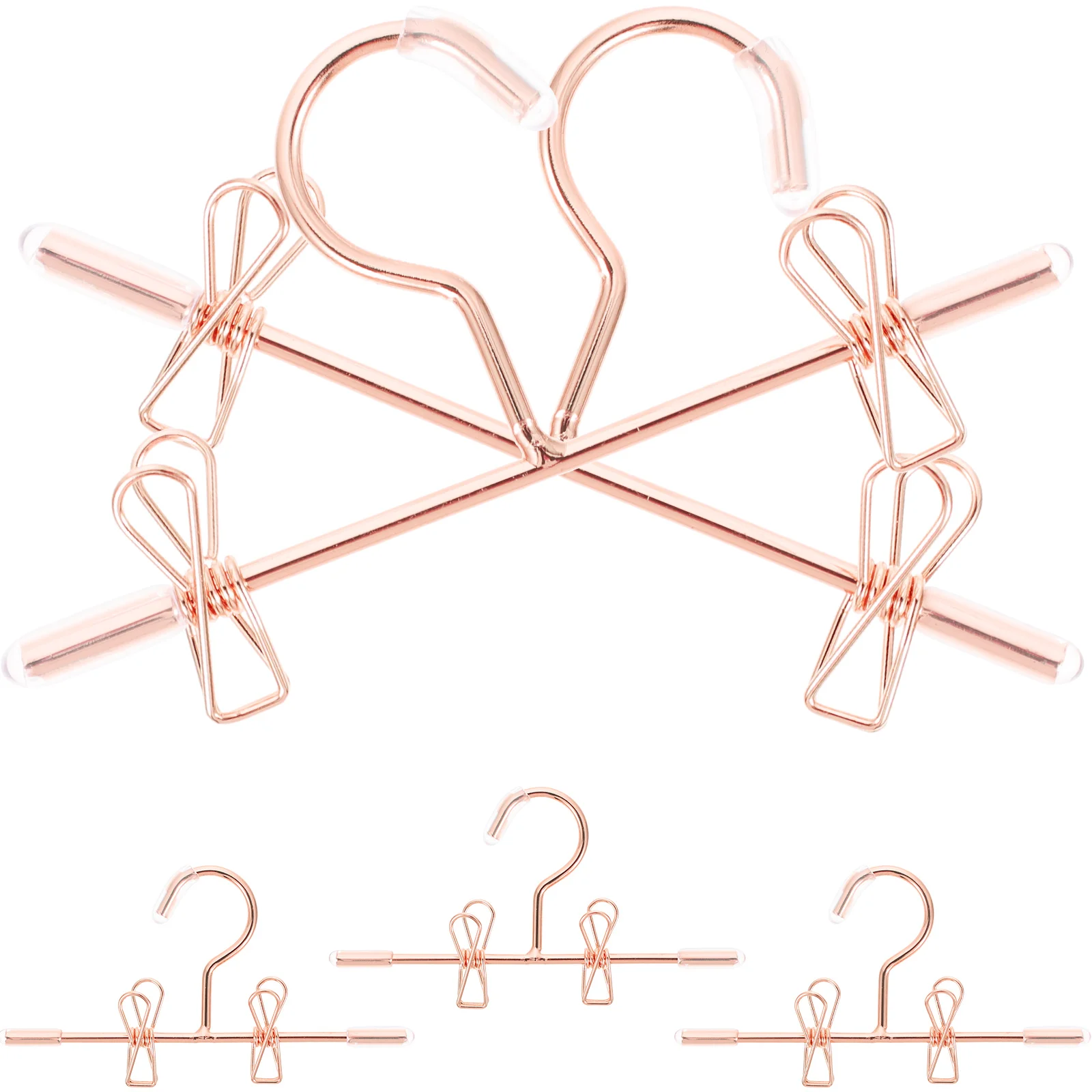 

5 Pcs Mini Dolls Hanger House Props Decors Hangers Steel Wire Clothes Simulated Dress Hanging Racks