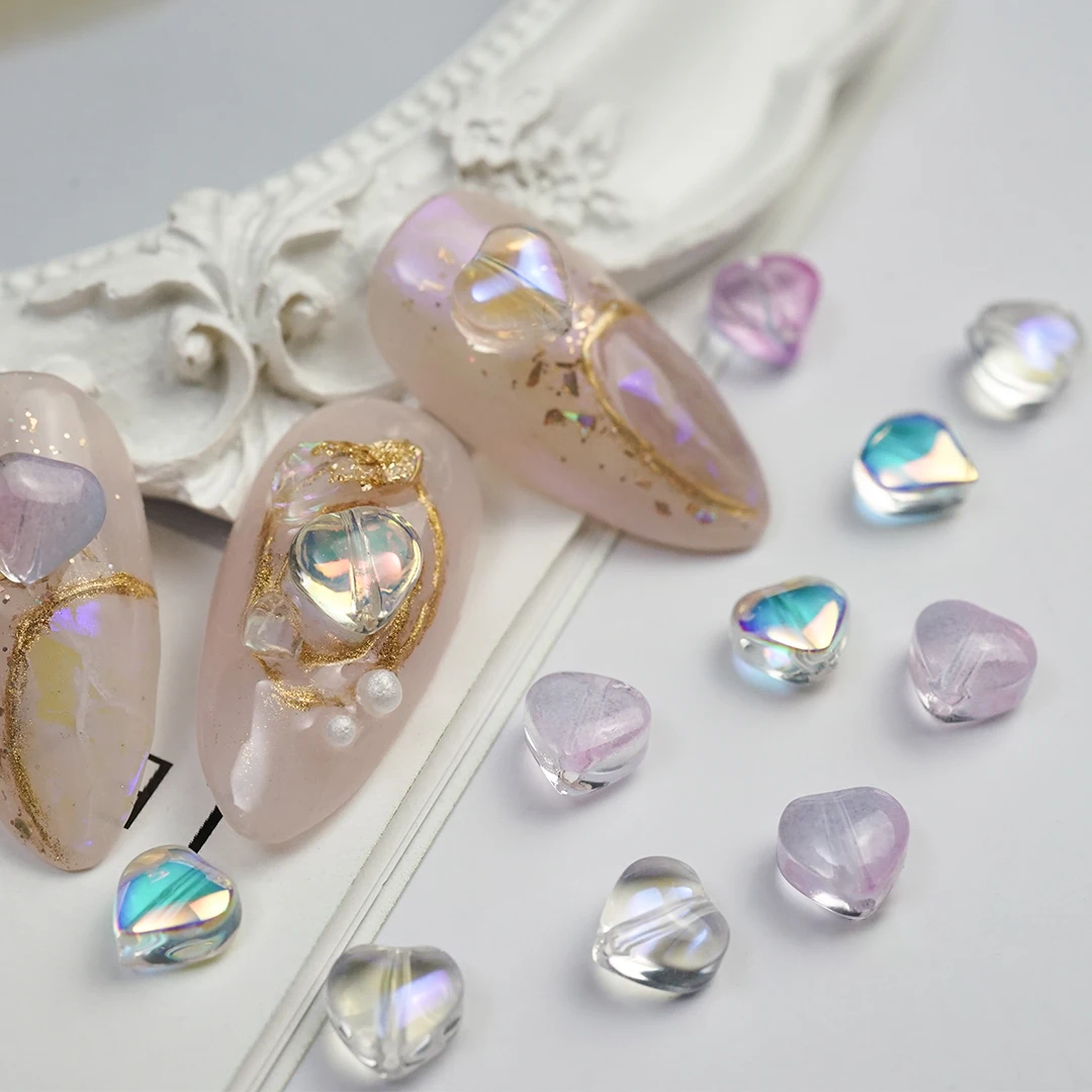 Strass Trasparenti Per Unghie Art Charms 3D Star Press On Nails Cute Diy Glitter Jelly Aurora Parts All For Manicure