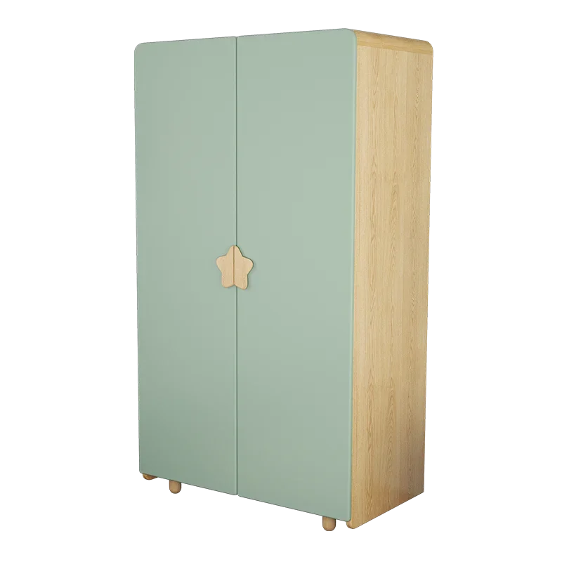 ~Wardrobe Solid Wood Creative Locker Single Door Little Closet Baby Cabinet