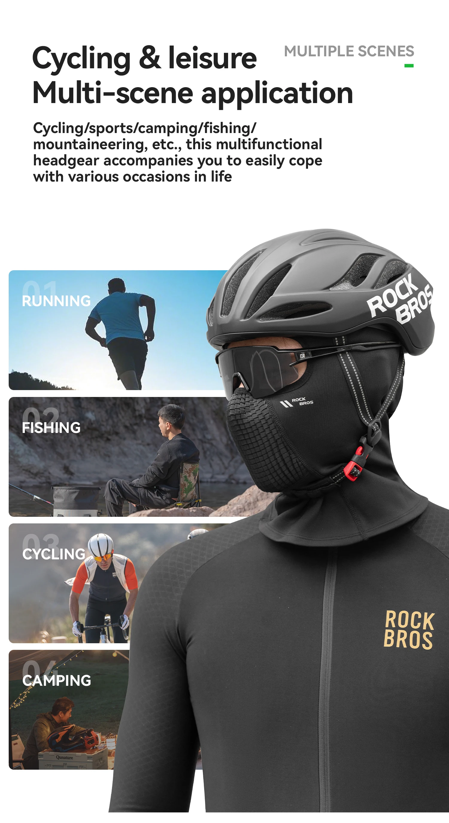 Cycling balaclava front view