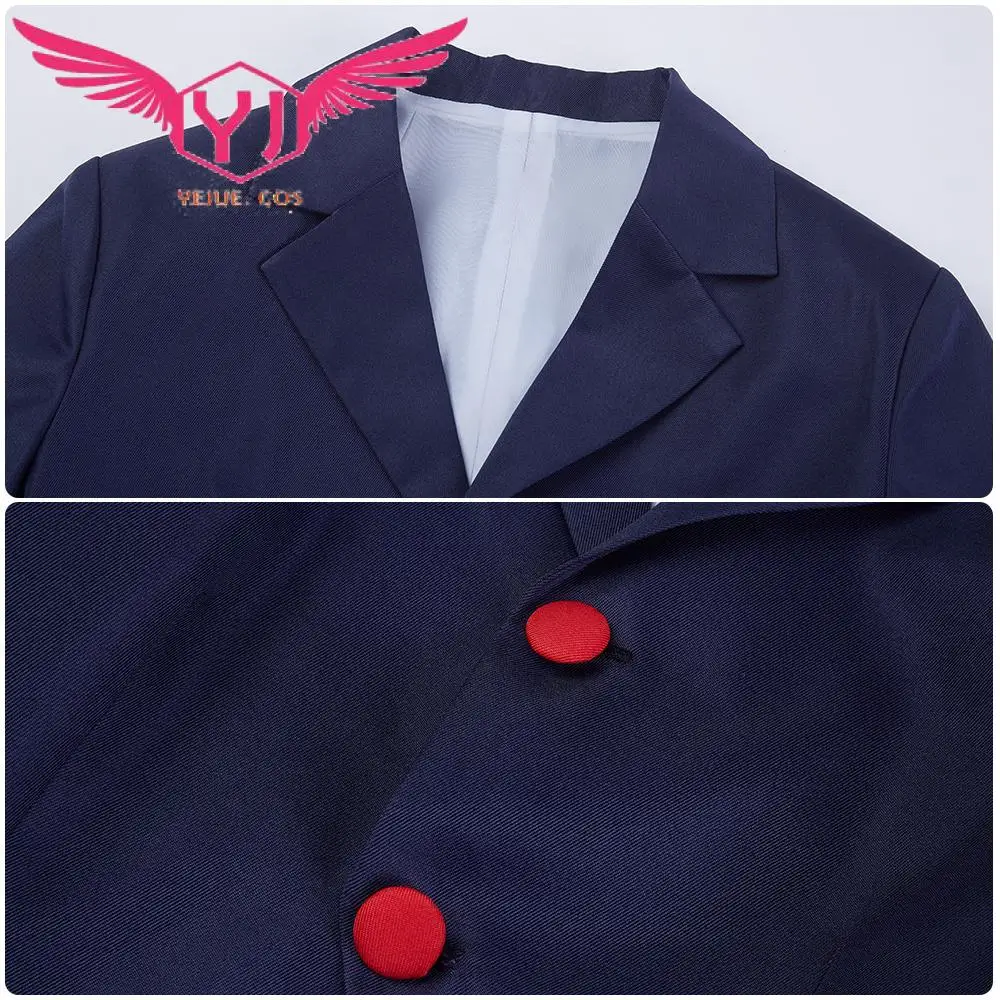 Anime Helluva Boss Moxxie Cosplay Costume Party With Tail Outfit Halloween Carnival Men Uniform Suit