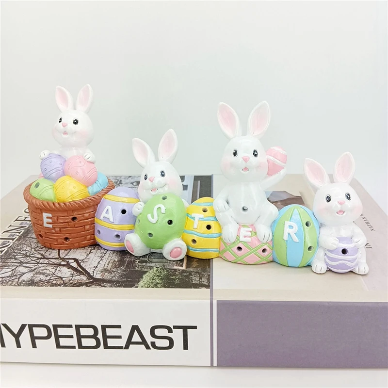 

Easter Rabbit Bunny Decorations For Bedroom Cute - 2D Easter Egg Bunny Bunny Party Centerpiece Cutouts TV Cabinet Easy To Use