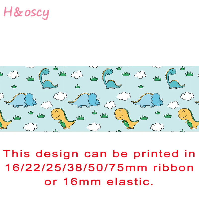 

50 ярдов, корсажная лента с принтом милого динозавра для самостоятельного изготовления бантов для волос, подарок, украшения, ремесла, поставщик лент на заказ