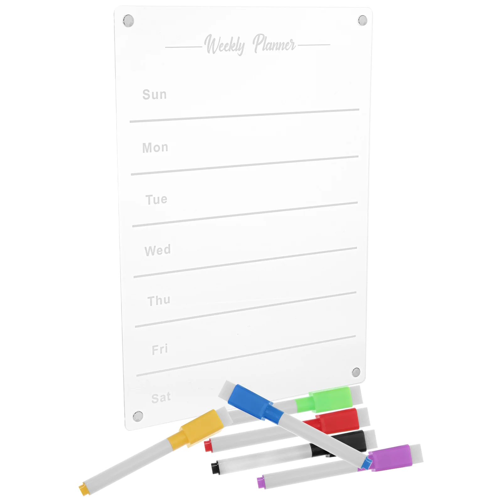 

Weekly Plan Message Board Calendar Whiteboard Magnetic Walls Dry Erase Planner Refrigerator Clear Fridge Acrylic Refrigerators