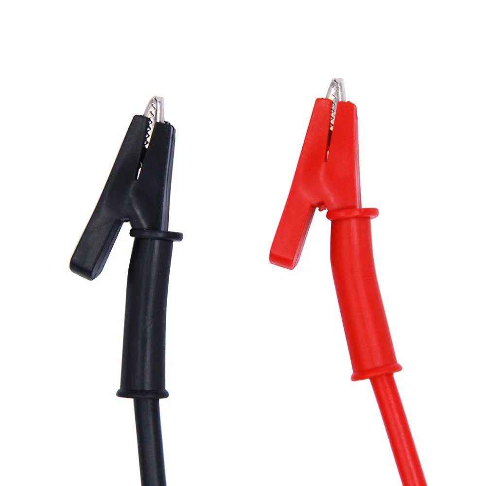 2 Pcs 15A 1M Dual Ended Crocodile Alligator Clips Test Lead Alligator Clips to Clip Heavy Duty Silicone Test Leads
