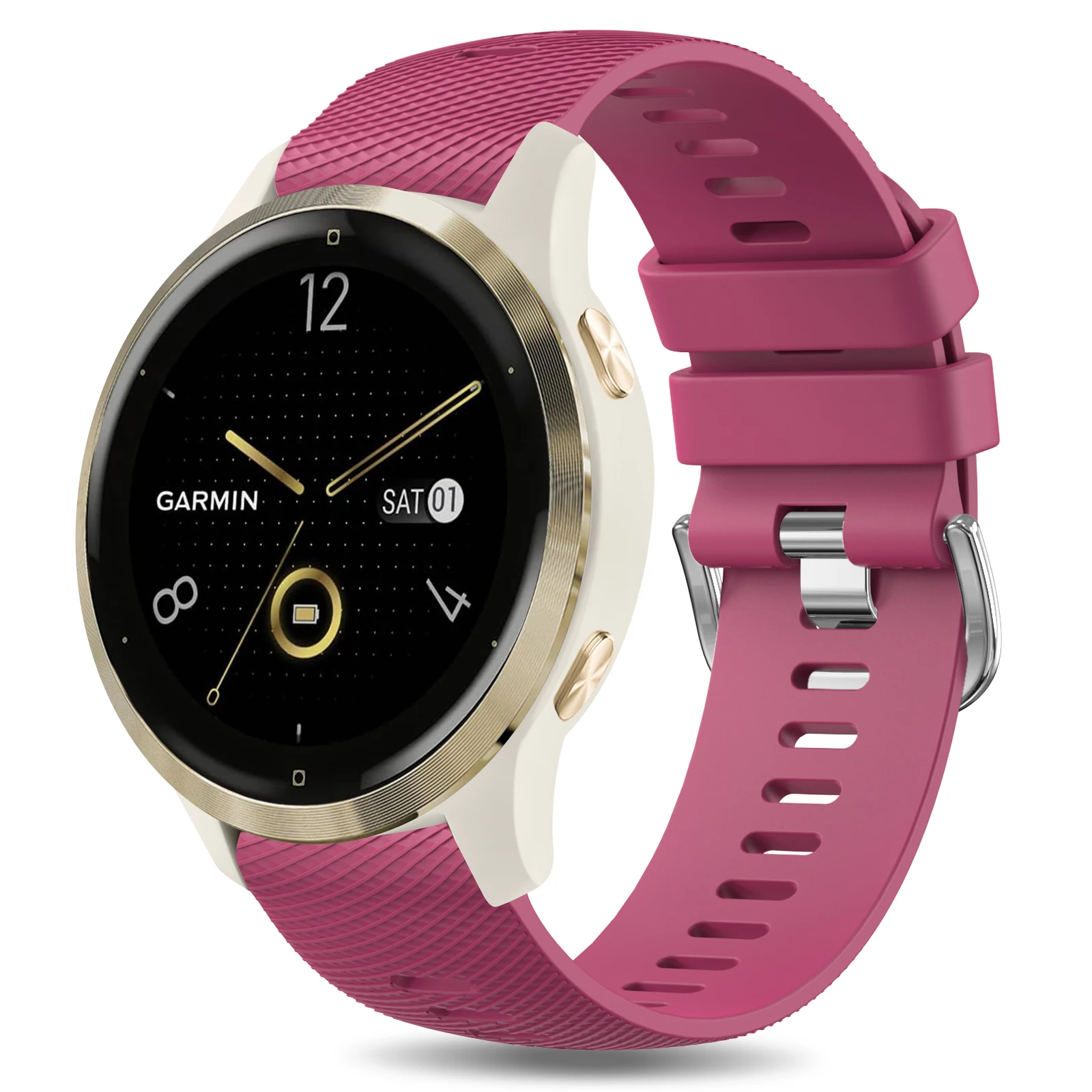 Elegant 18mm Silicone Watch Strap