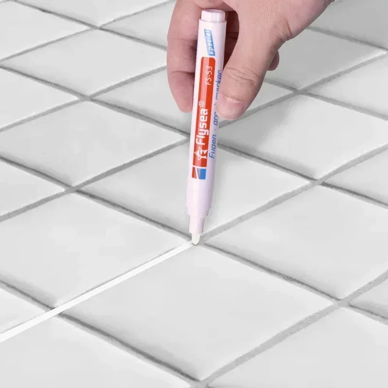 Tile Pen Permanent Wall Grout Restorer Pens White Repair Marker Grout Tile Pen Restorer Renew Repair Wall Floor