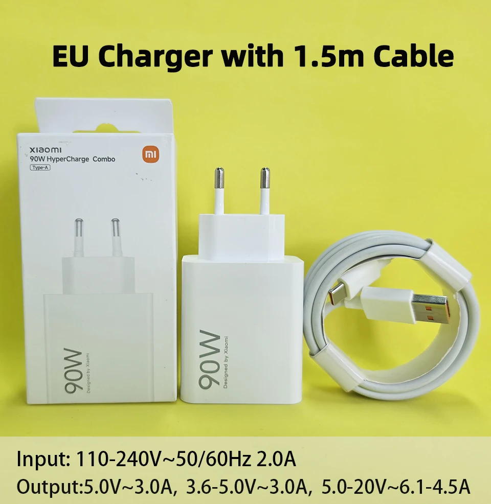 ตัวเลือกสินค้า อะแดปเตอร์ชาร์จเร็ว 90W แท้ Xiaomi ชาร์จไฟแรง เต็มเร็ว สำหรับมือถือ Xiaomi